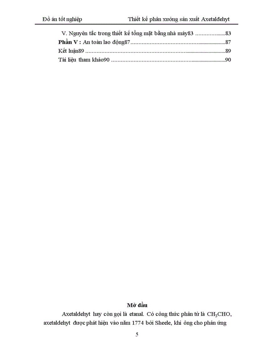 image for page Thiết kế phân xưởng sản xuất Axetaldehyt 1