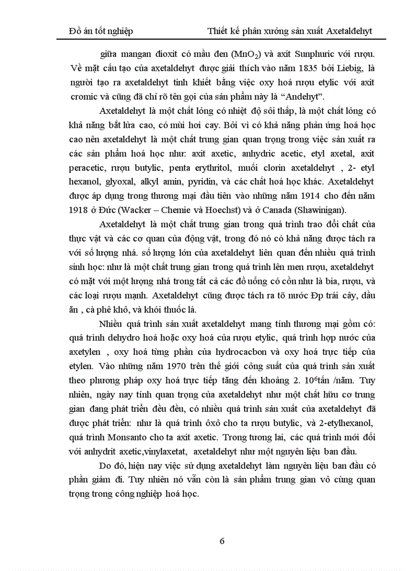 image for page Thiết kế phân xưởng sản xuất Axetaldehyt 1