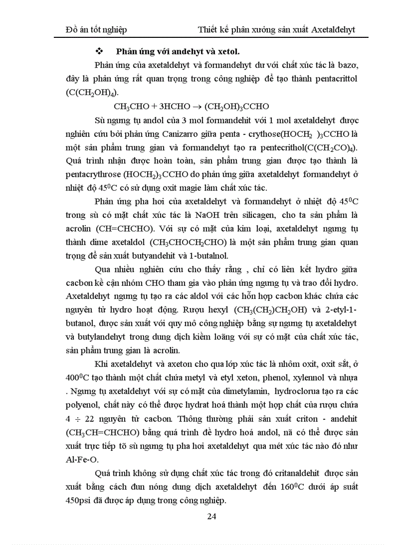 image for page Thiết kế phân xưởng sản xuất Axetaldehyt 1