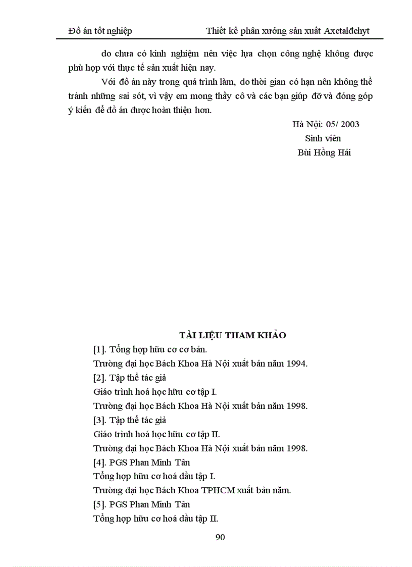 image for page Thiết kế phân xưởng sản xuất Axetaldehyt 1