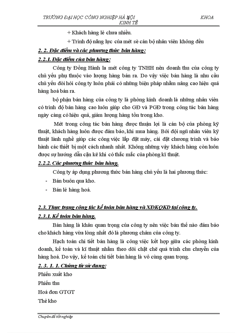 image for page Hoàn thiện công tác kế toán bán hàng và xác định kết quả kinh doanh tại công ty TNHH dịch vụ và thương mại điện tử tin học Đồng Hành 1