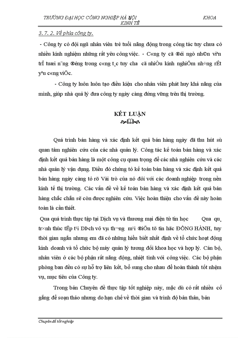 image for page Hoàn thiện công tác kế toán bán hàng và xác định kết quả kinh doanh tại công ty TNHH dịch vụ và thương mại điện tử tin học Đồng Hành 1
