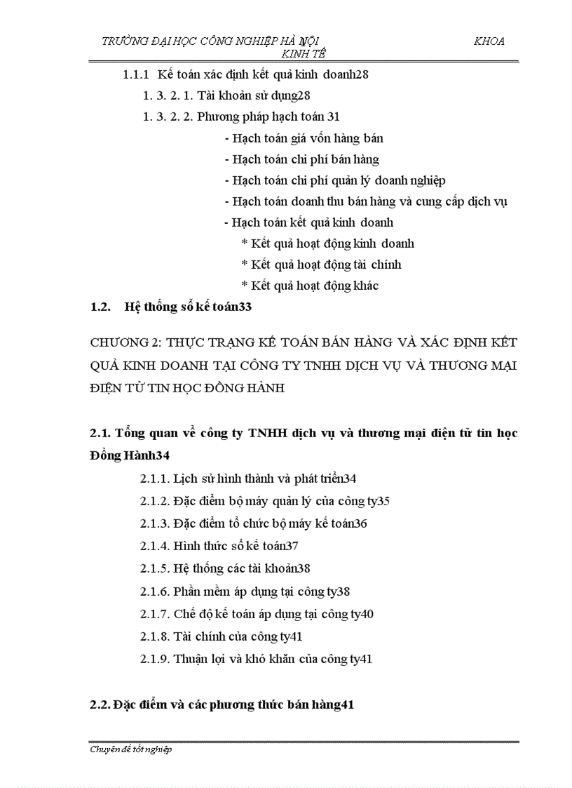 image for page Hoàn thiện công tác kế toán bán hàng và xác định kết quả kinh doanh tại công ty TNHH dịch vụ và thương mại điện tử tin học Đồng Hành 1