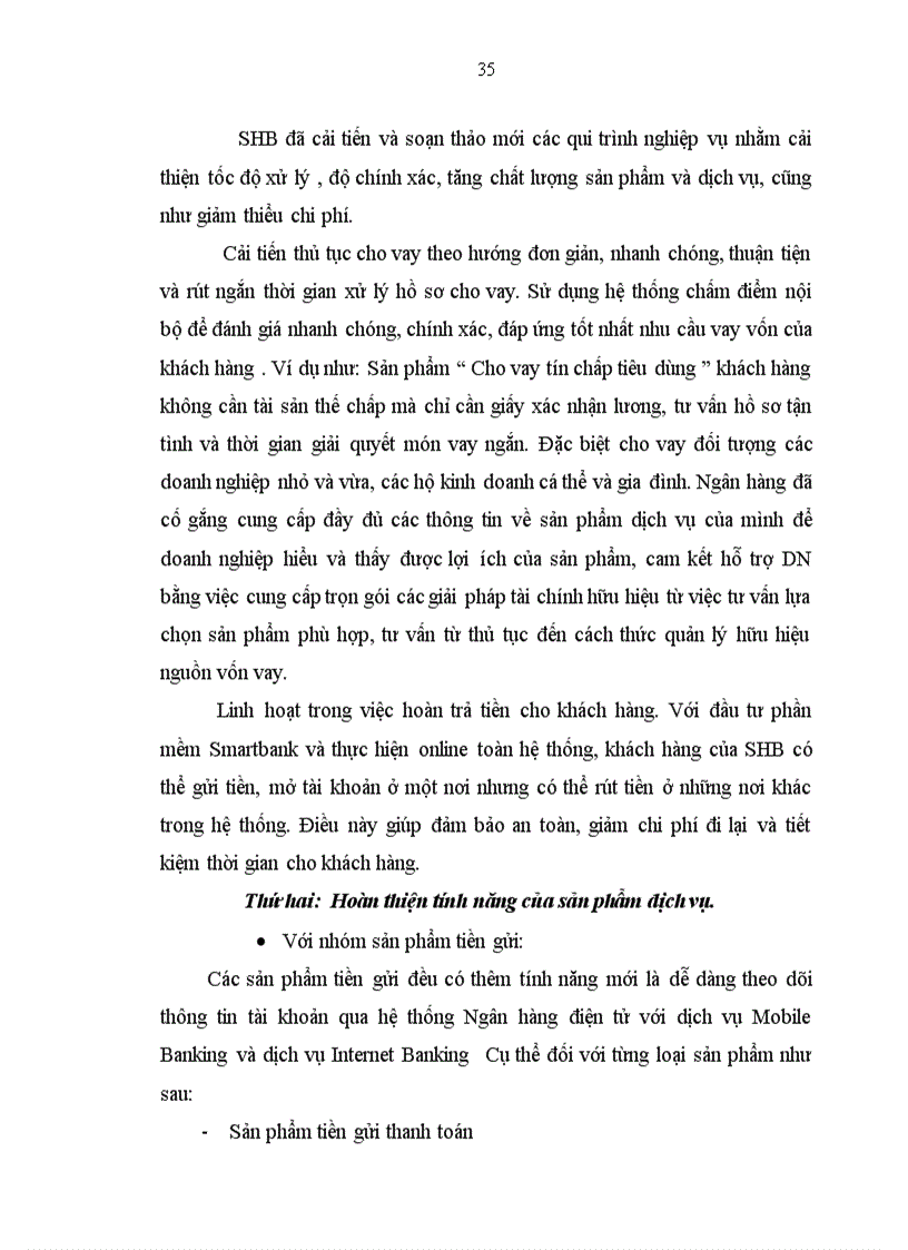 image for page Hoàn thiện chính sách sản phẩm nhằm nâng cao hiệu quả hoạt động kinh doanh của Ngân hàng thương mại cổ phần Sài Gòn Hà Nội