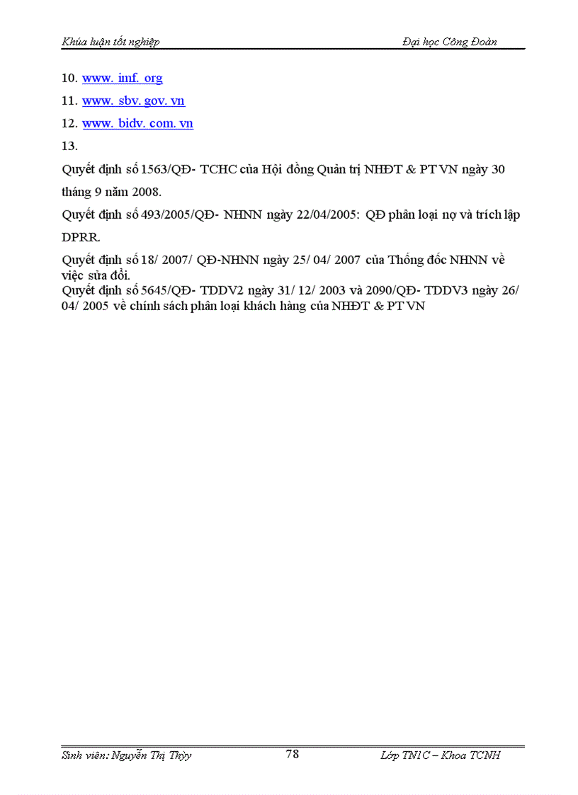 image for page Một số giải pháp phòng ngừa và hạn chế rủi ro tín dụng tại Chi nhánh Ngân hàng Đầu tư và Phát triển Quang Trung