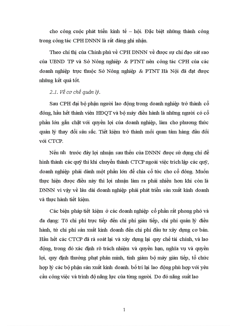 image for page Thực trạng và một số giải pháp đẩy nhanh tiến trình CPH các DNNN trực thuộc Sở Nông nghiệp PTNT Hà Nội 1