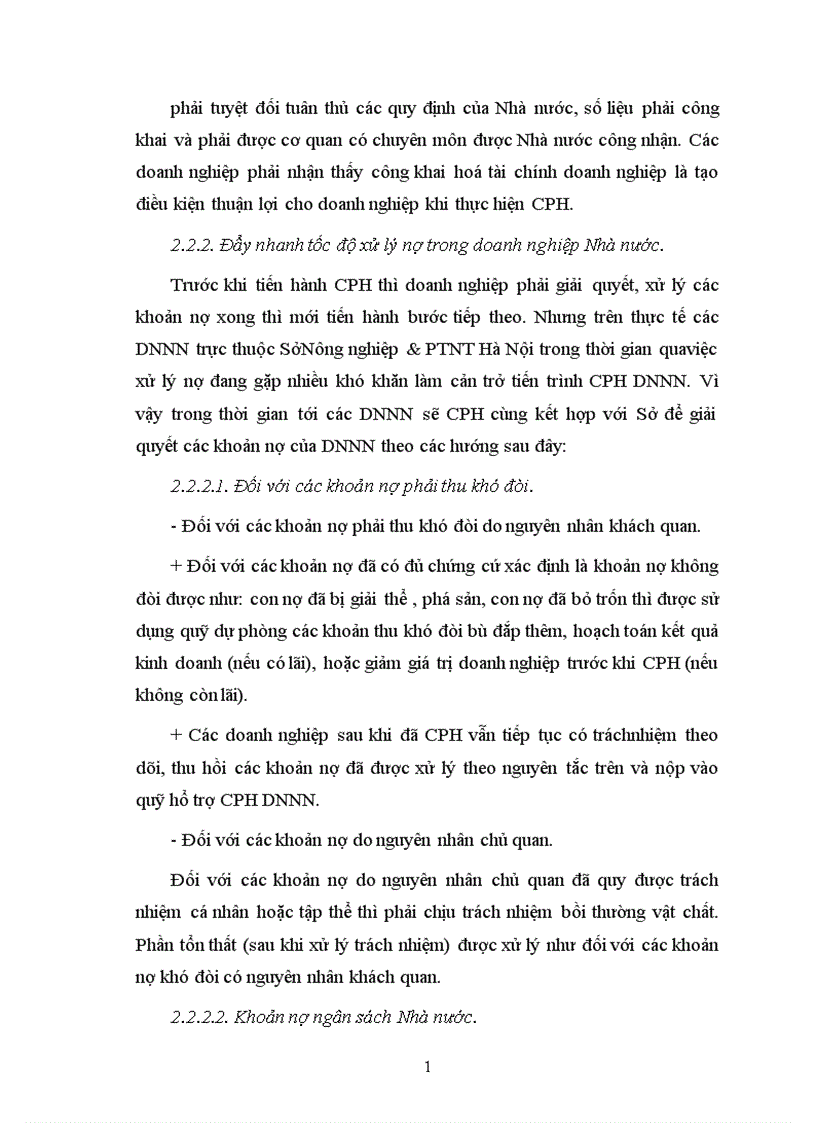 image for page Thực trạng và một số giải pháp đẩy nhanh tiến trình CPH các DNNN trực thuộc Sở Nông nghiệp PTNT Hà Nội 1