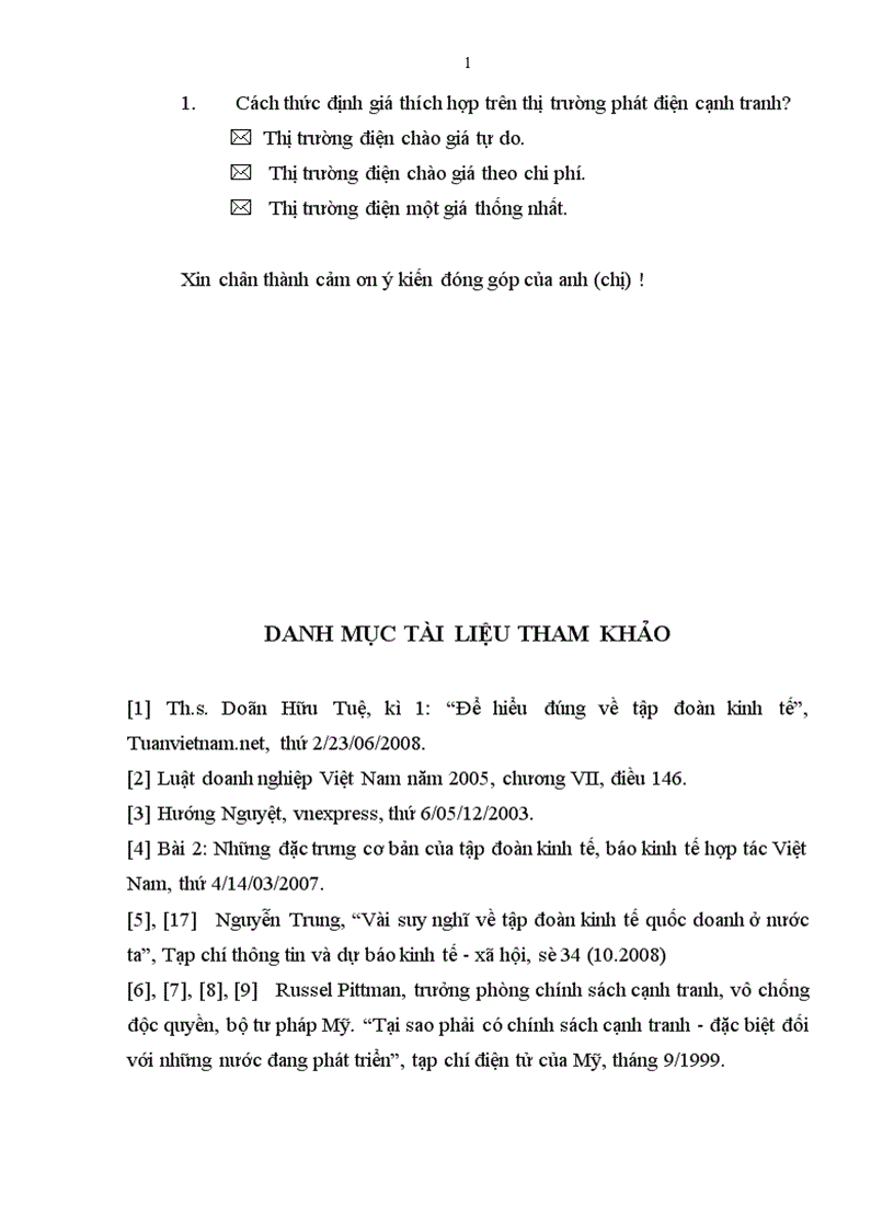 image for page Bài học kinh nghiệm và một số kiến nghị nhằm lựa chọn mô hình cho thị trường điện lực cạnh tranh ở Việt Nam