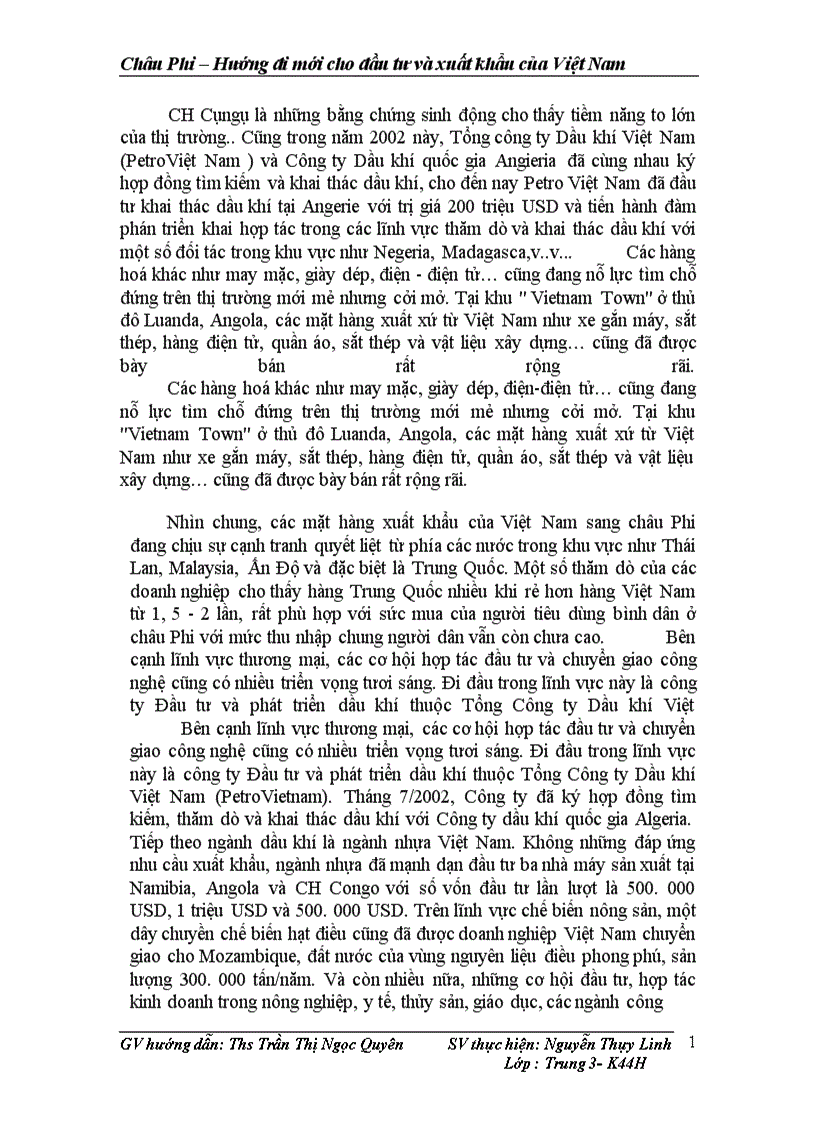 image for page Châu Phi Hướng đi mới cho đầu tư và xuất khẩu của Việt Nam