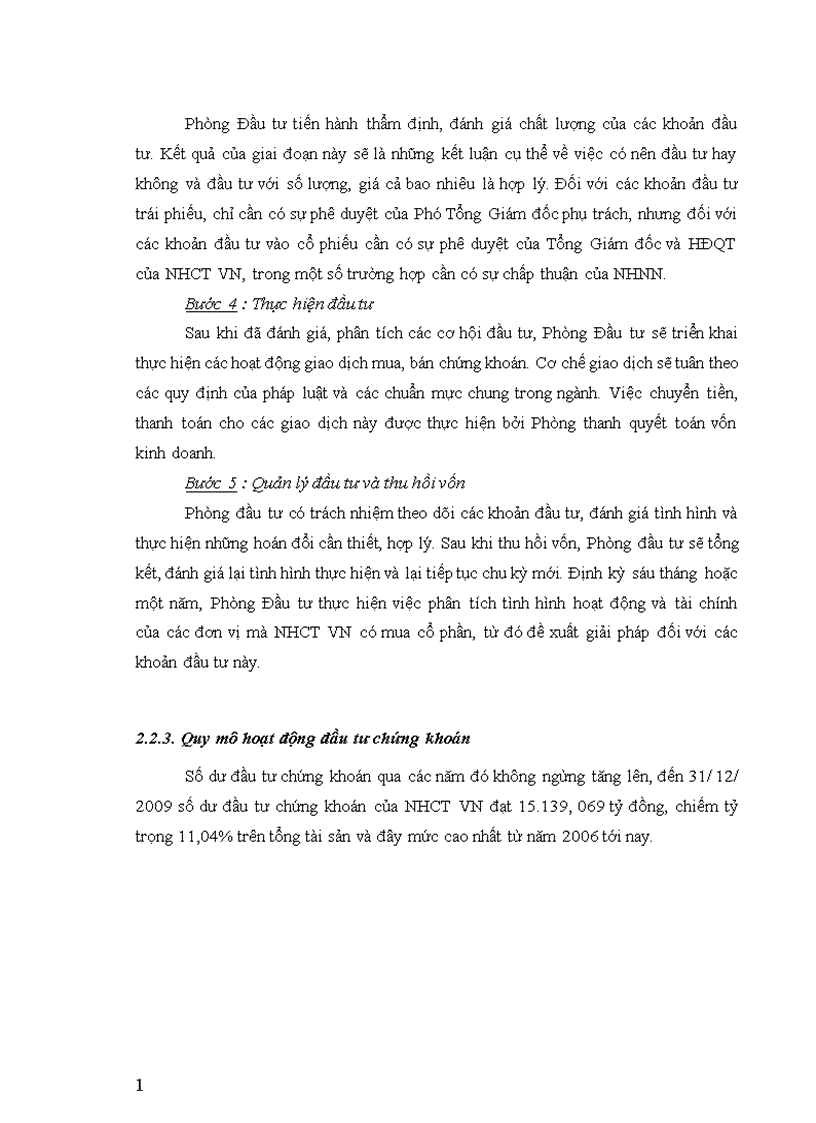image for page Tăng cường hoạt động đầu tư của ngân hàng công thương Việt Nam trên thị trường chứng khoán 1