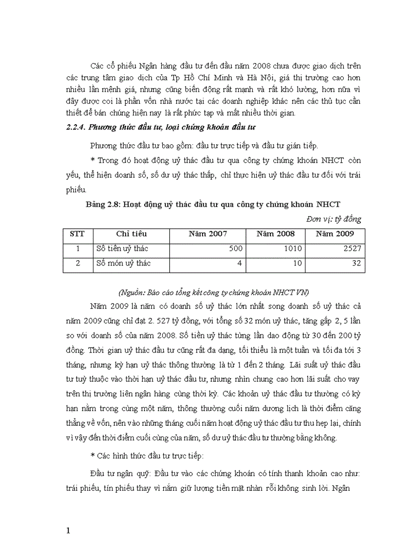image for page Tăng cường hoạt động đầu tư của ngân hàng công thương Việt Nam trên thị trường chứng khoán 1