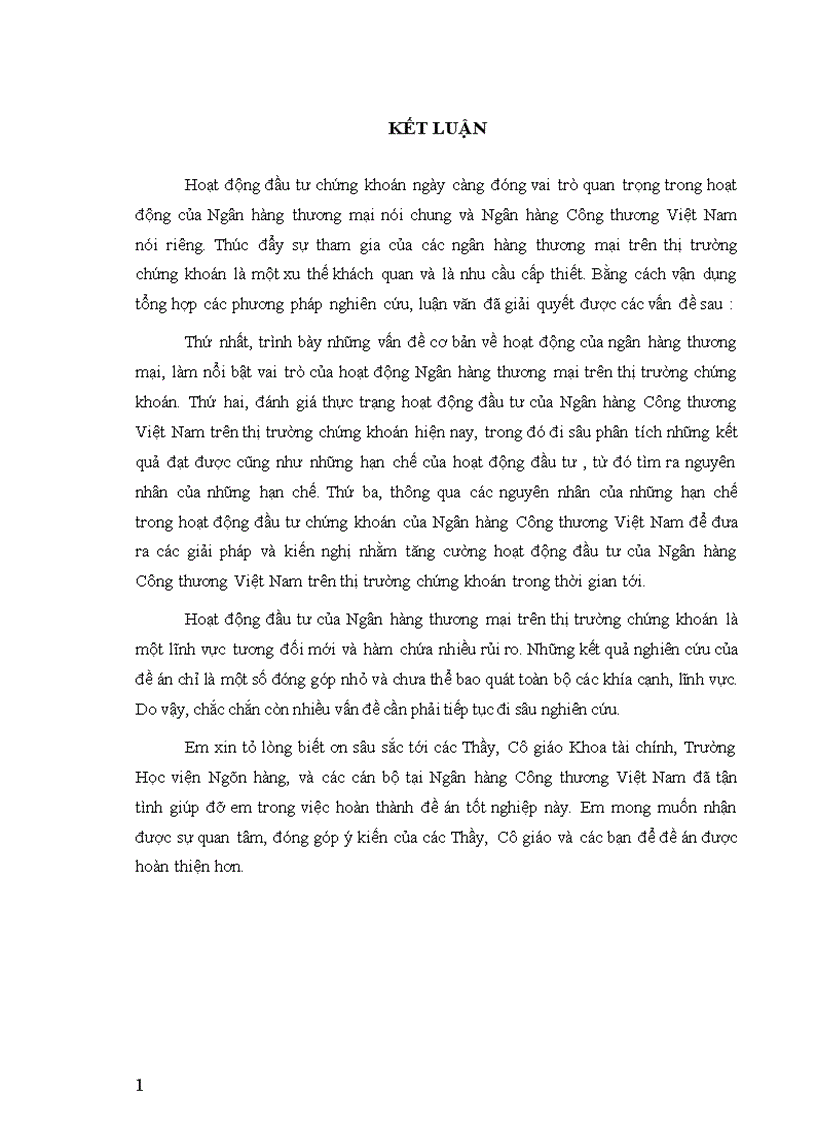 image for page Tăng cường hoạt động đầu tư của ngân hàng công thương Việt Nam trên thị trường chứng khoán 1
