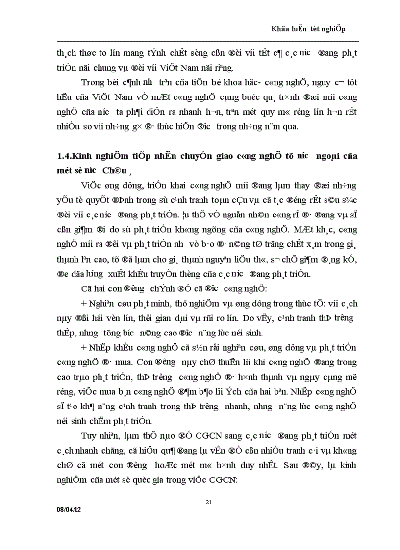 image for page Chuyển giao công nghệ nước ngoài vào Việt Nam thực trạng và giải pháp 1