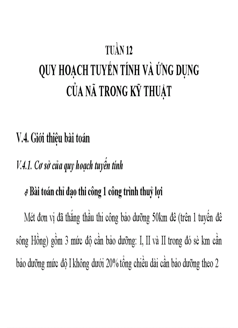 image for page Quy hoạch tuyến tính và ứng dụng của nó trong kỹ thuật