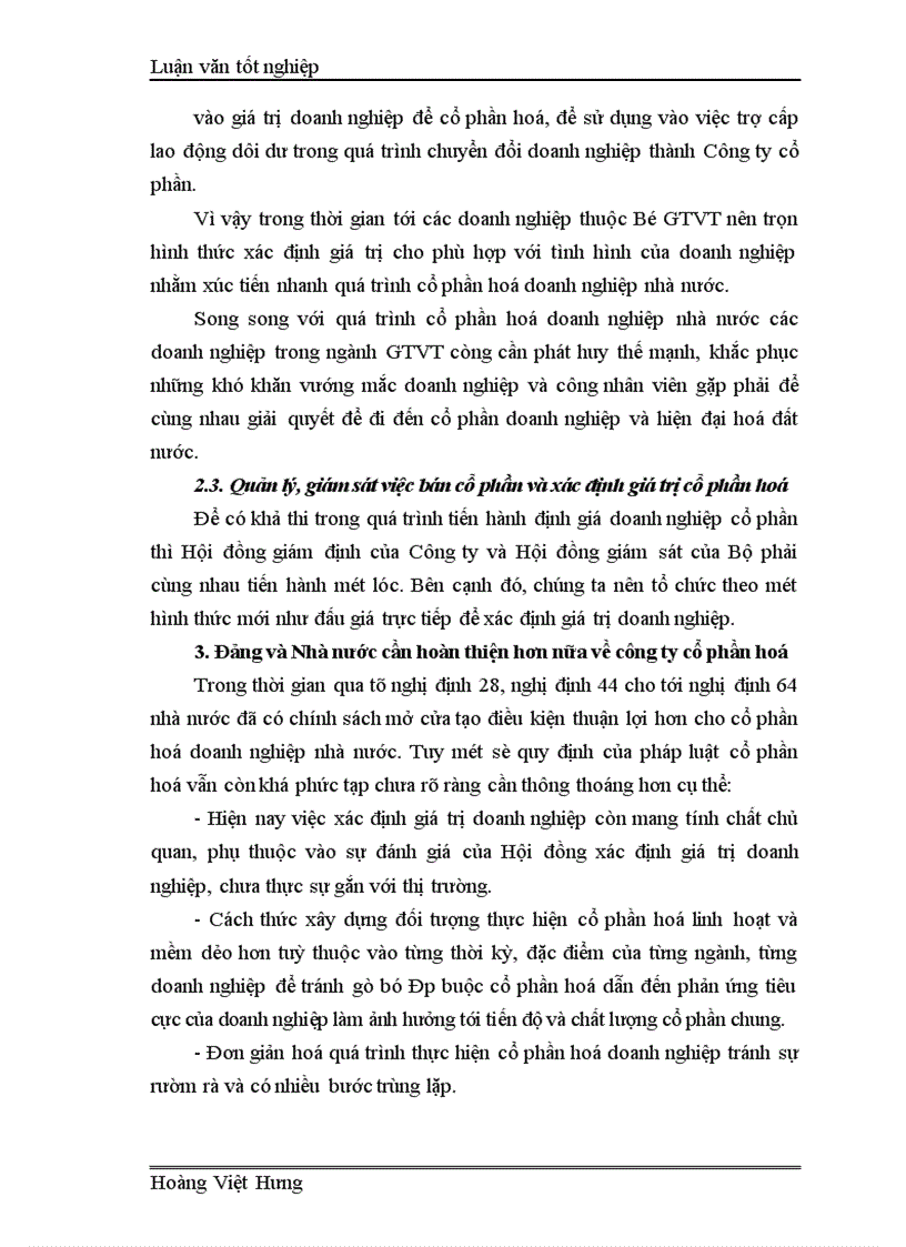 image for page Thực trạng và những bài học kinh nghiệm cổ phần hoá tại Công ty cổ phần ô tô vận tải hành khách Hải Hưng