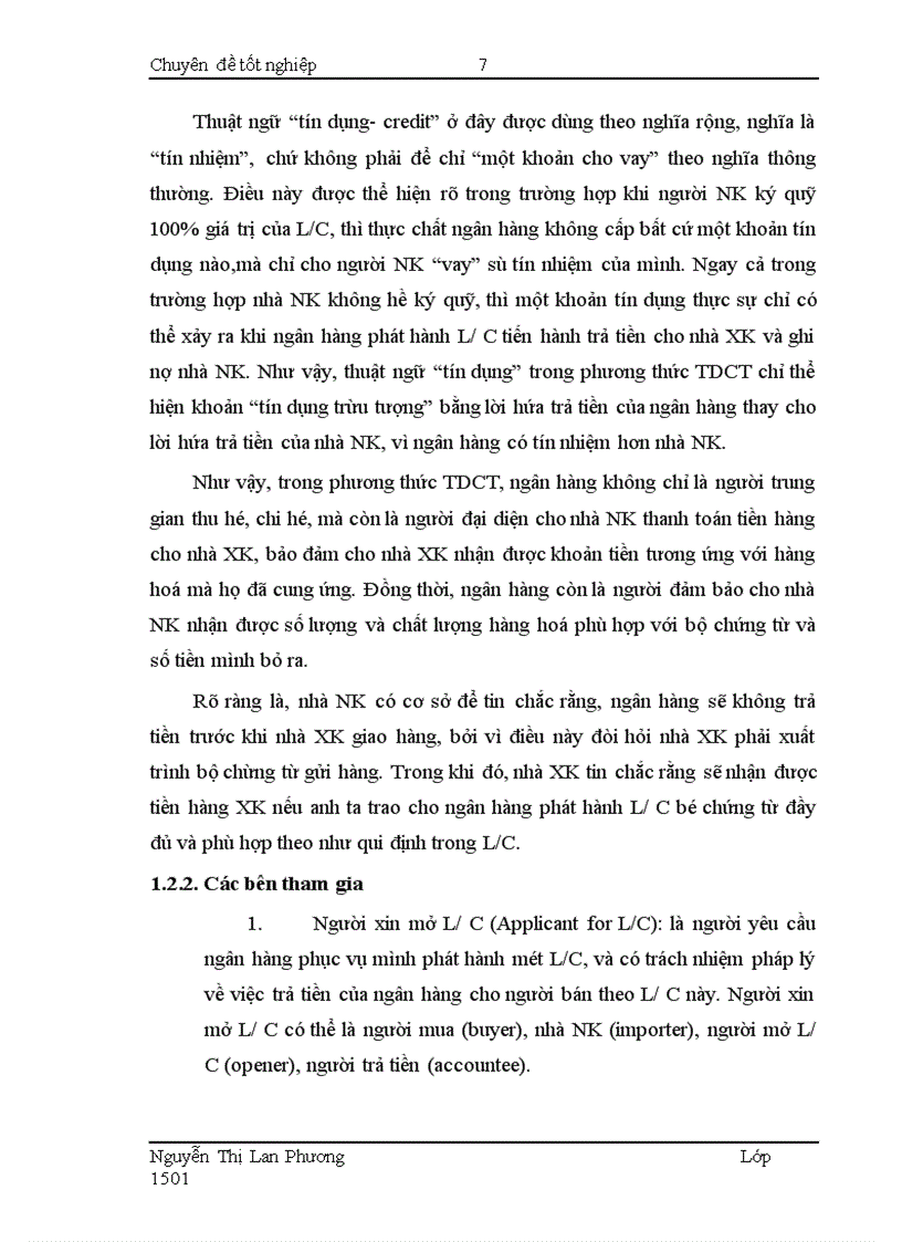 image for page Giải pháp nhằm hạn chế rủi ro trong phương thức thanh toán tín dụng chứng từ tại Ngân hàng Công thương Đống Đa 1