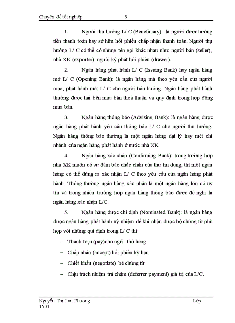 image for page Giải pháp nhằm hạn chế rủi ro trong phương thức thanh toán tín dụng chứng từ tại Ngân hàng Công thương Đống Đa 1