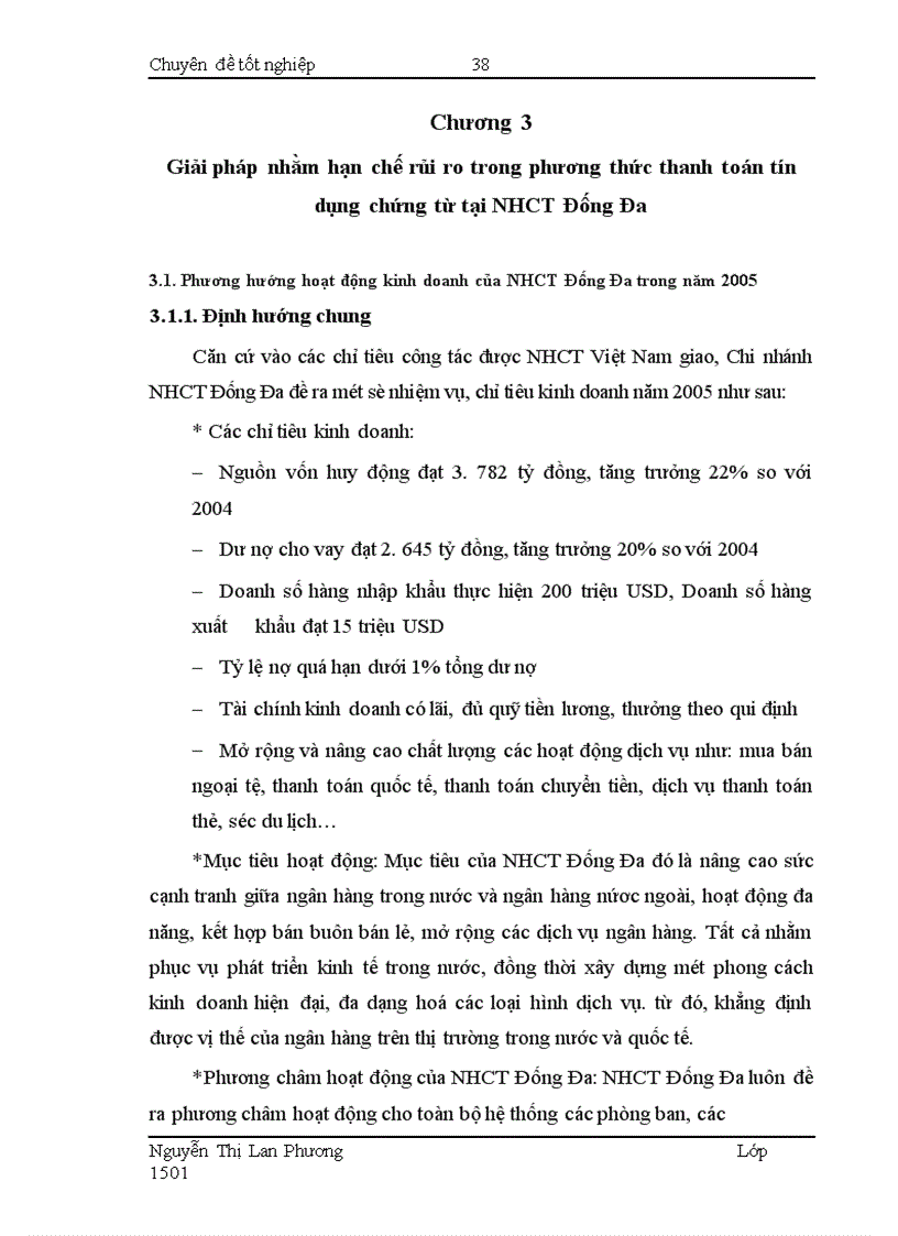 image for page Giải pháp nhằm hạn chế rủi ro trong phương thức thanh toán tín dụng chứng từ tại Ngân hàng Công thương Đống Đa 1