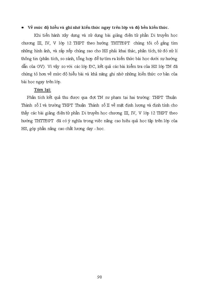 image for page Xây dựng và sử dụng bài giảng điện tử chương III IV V phần Di truyền học Sinh học lớp 12 theo hướng tích hợp truyền thông đa phương tiện 1