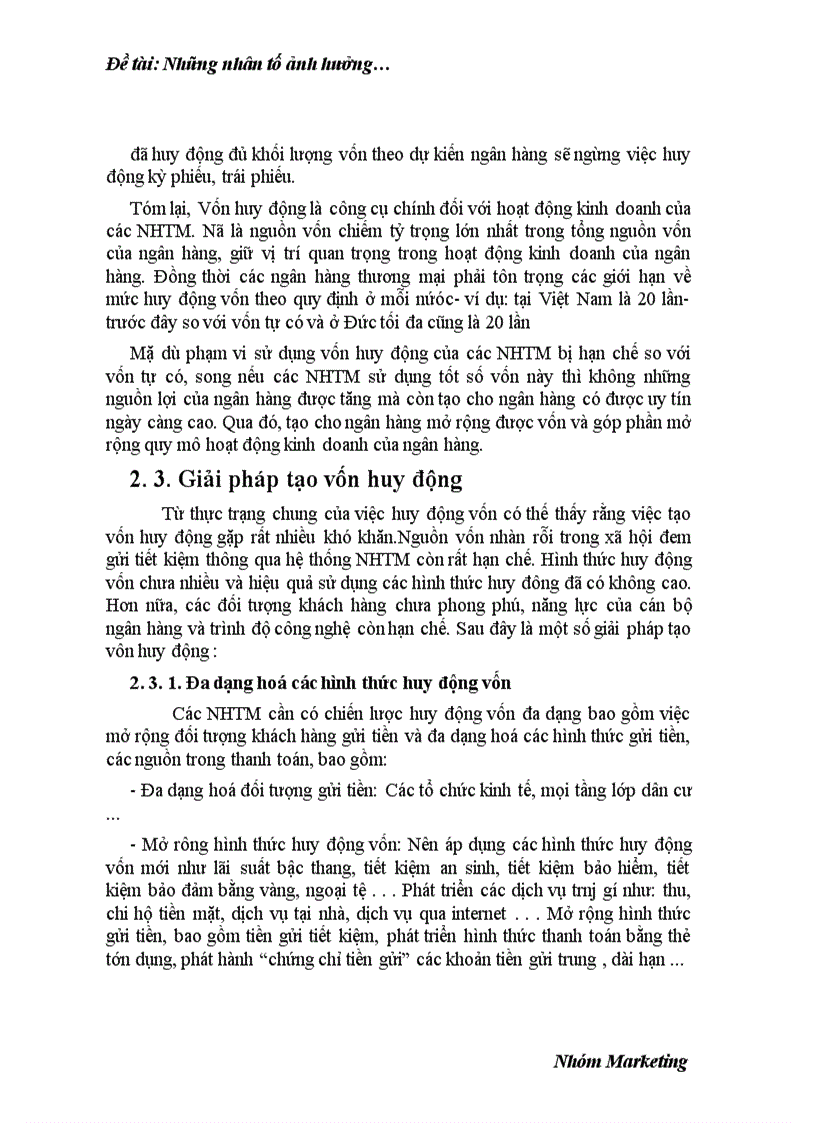 image for page Nhân tố ảnh hưởng đến nghiệp vụ tạo vốn của NHTM 1