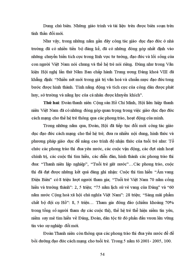 image for page Giáo dục đạo đức cho thế hệ trẻ theo tư tưởng Hồ Chí Minh Liên hệ với thực tiễn tại trường Đại học Ngoại thương