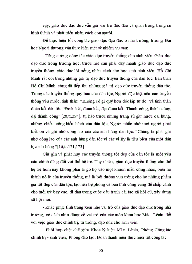 image for page Giáo dục đạo đức cho thế hệ trẻ theo tư tưởng Hồ Chí Minh Liên hệ với thực tiễn tại trường Đại học Ngoại thương