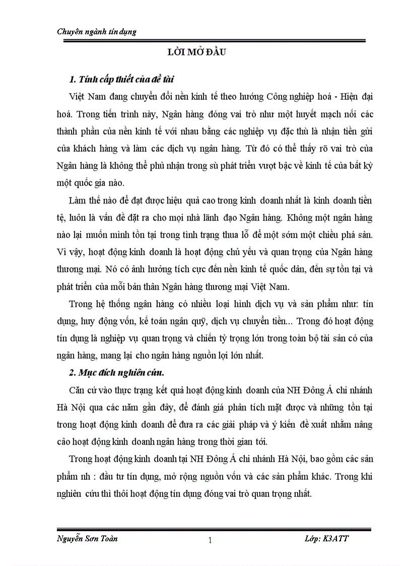 image for page Báo cáo thưc tập tại NH Đông Á chi nhánh Hà Nội