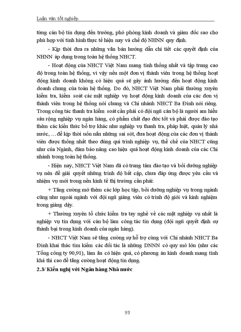 image for page Giải pháp nâng cao chất lượng tín dụng khi cho vay Doanh nghiệp Nhà nước t9ại Chi nhánh Ngân hàng Công thương Khu vực Ba Đình 1