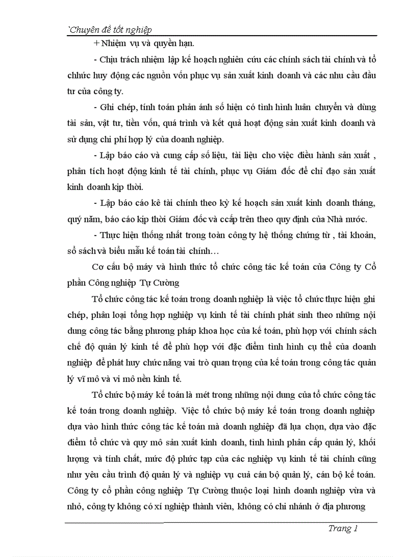 image for page Hoàn thiên kế toán lưu chuyền hàng hoá và xác định kết quả tiêu thụ tại công ty cổ phần công nghiệp Tự Cường 1