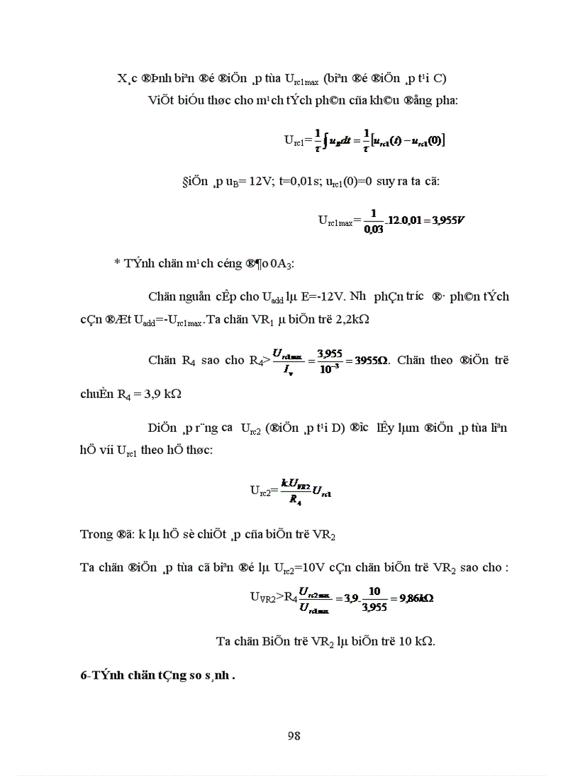 image for page Lựa chọn sơ đồ và tính toán các phần tử của sơ đồ