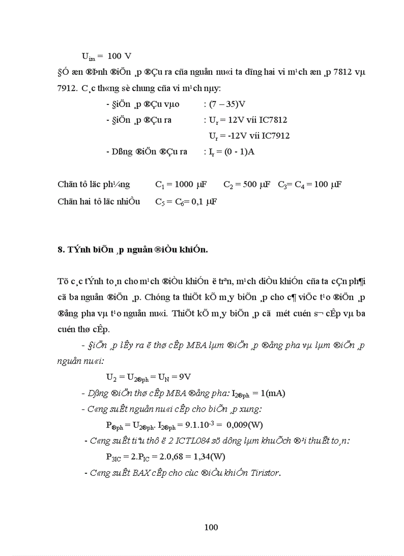 image for page Lựa chọn sơ đồ và tính toán các phần tử của sơ đồ