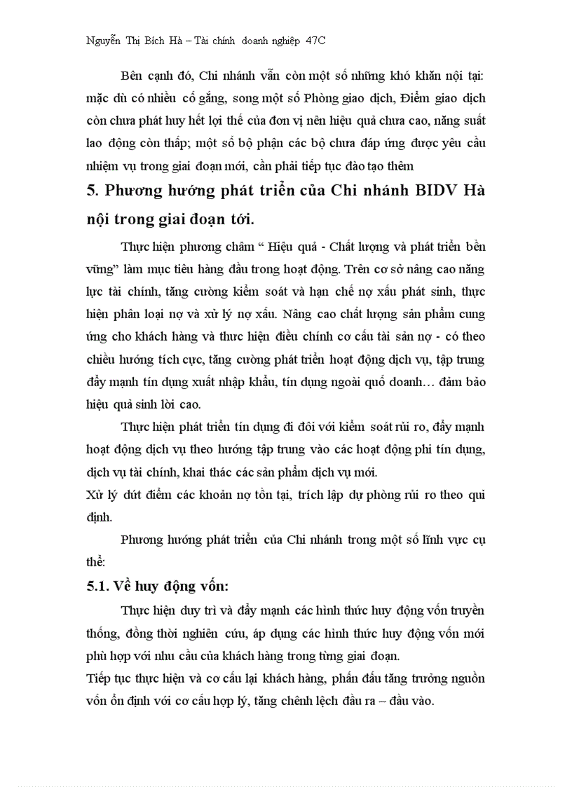 image for page Kết quả kinh doanh trong những năm gần đây của Chi nhánh BIDV Hà nội 1