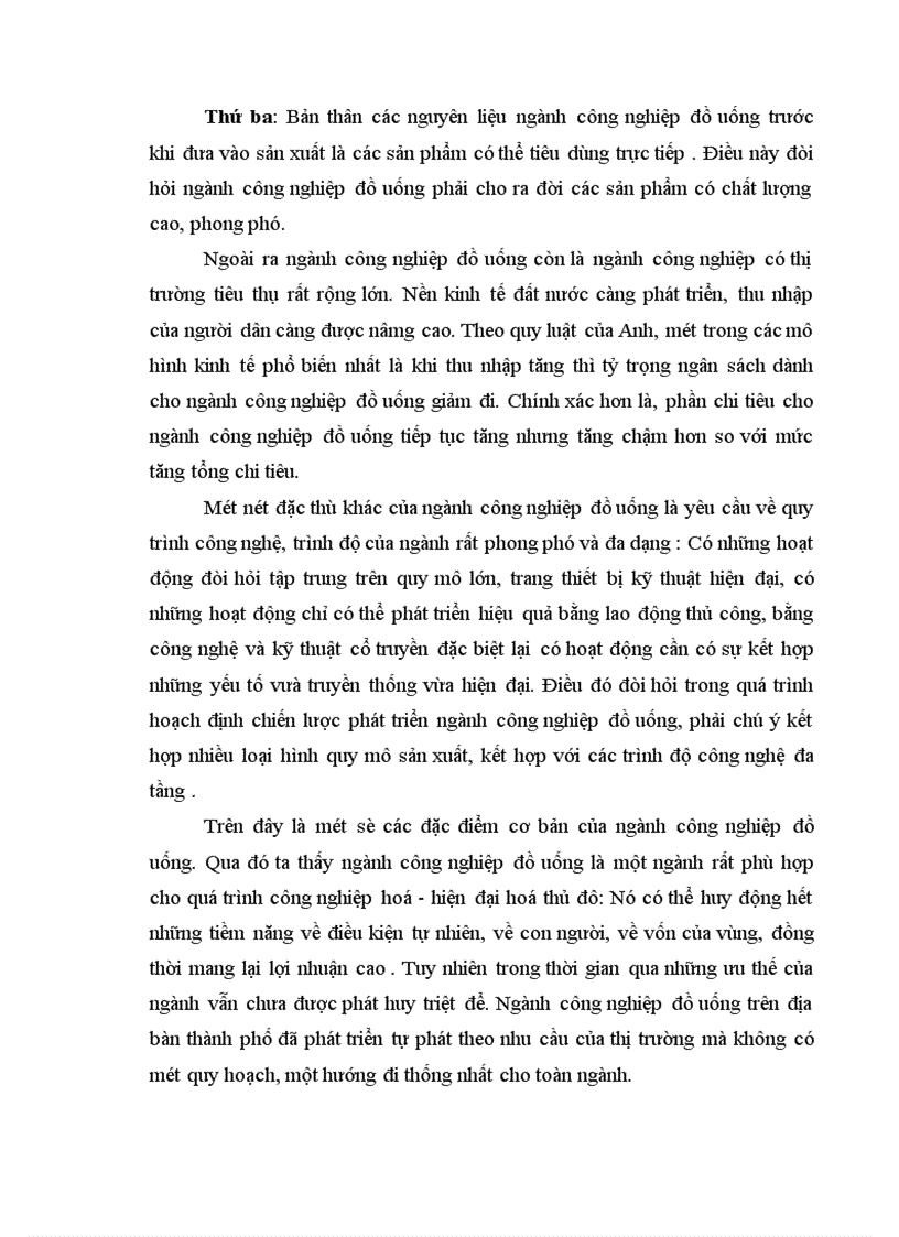 image for page Định hướng và một số giải pháp nhằm phát triển ngành công nghiệp đồ uống trên địa bàn thành phố Hà Nội giai đoạn 2001 2010