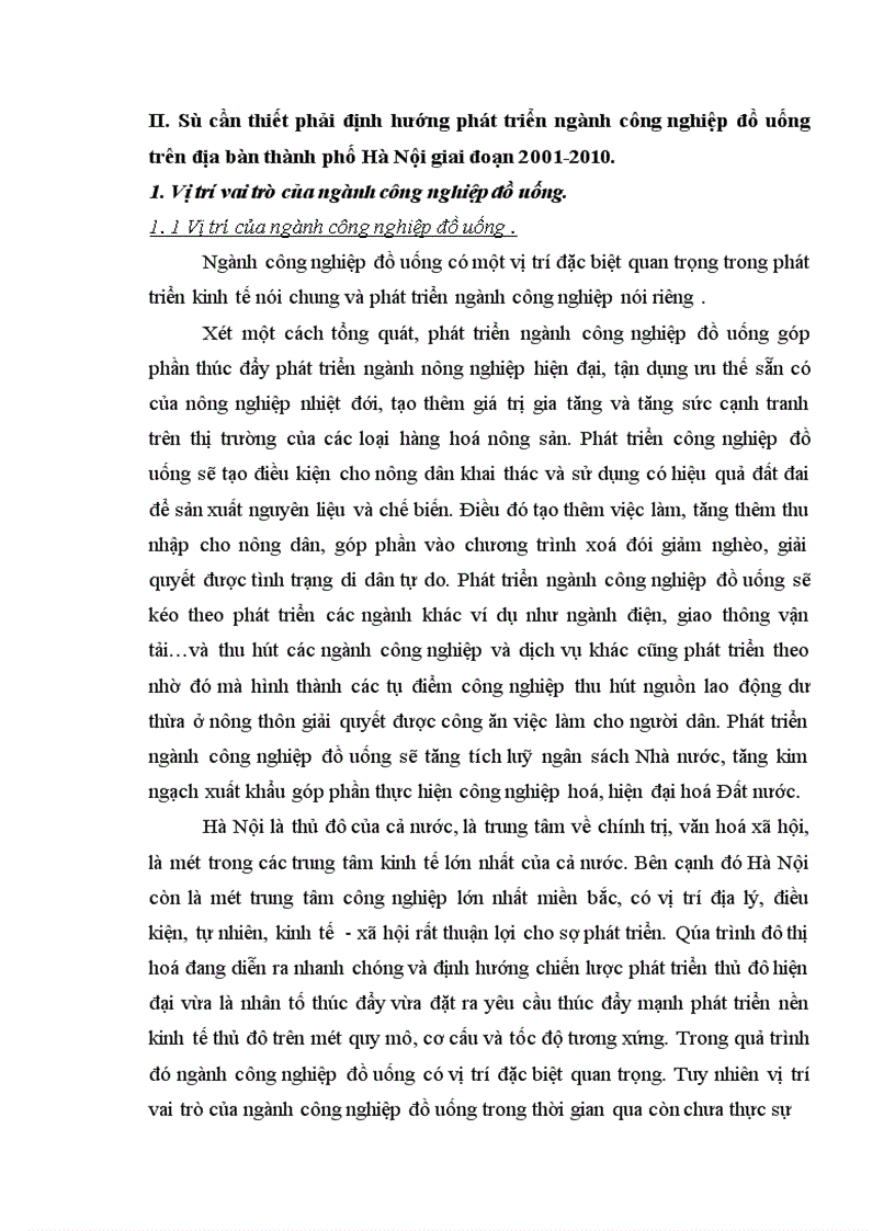 image for page Định hướng và một số giải pháp nhằm phát triển ngành công nghiệp đồ uống trên địa bàn thành phố Hà Nội giai đoạn 2001 2010