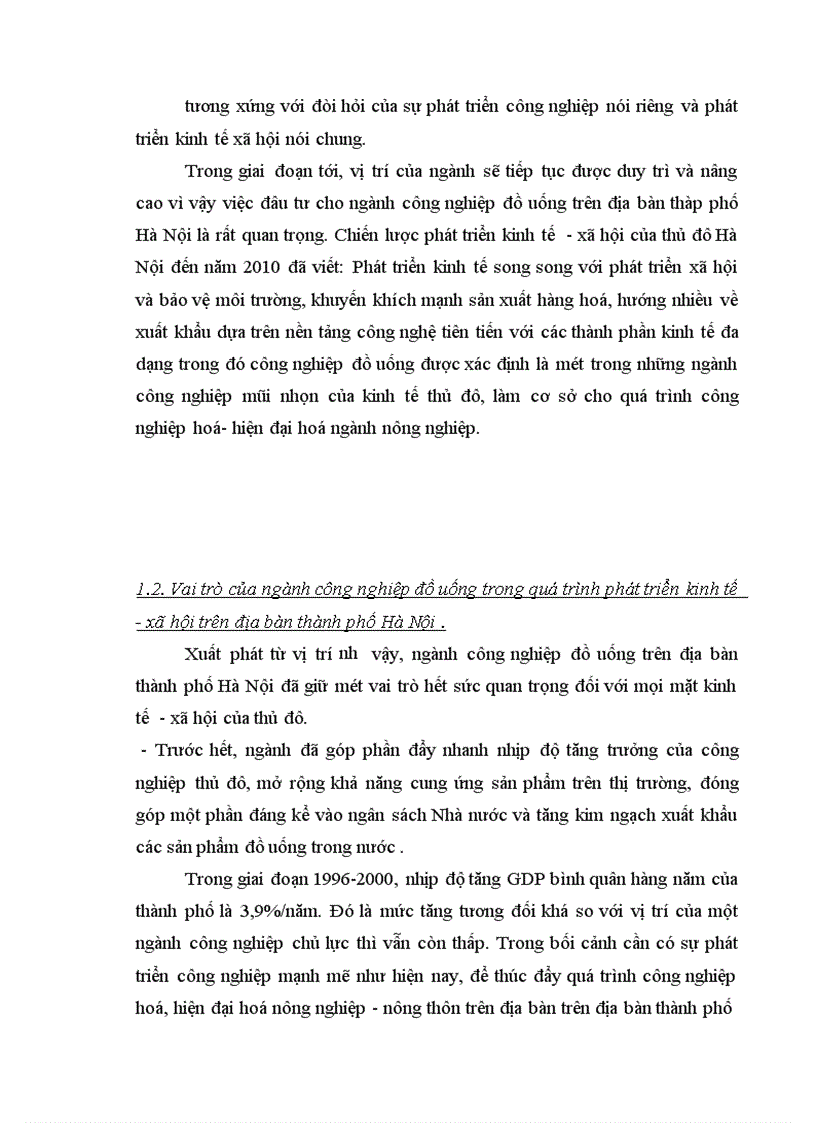 image for page Định hướng và một số giải pháp nhằm phát triển ngành công nghiệp đồ uống trên địa bàn thành phố Hà Nội giai đoạn 2001 2010