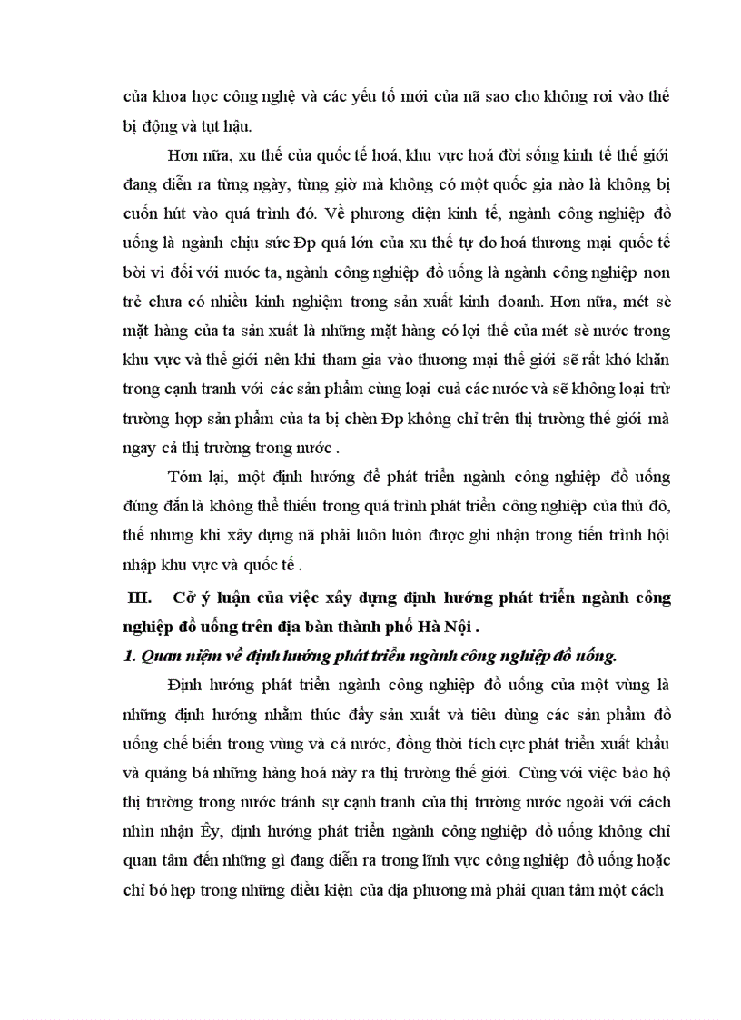 image for page Định hướng và một số giải pháp nhằm phát triển ngành công nghiệp đồ uống trên địa bàn thành phố Hà Nội giai đoạn 2001 2010