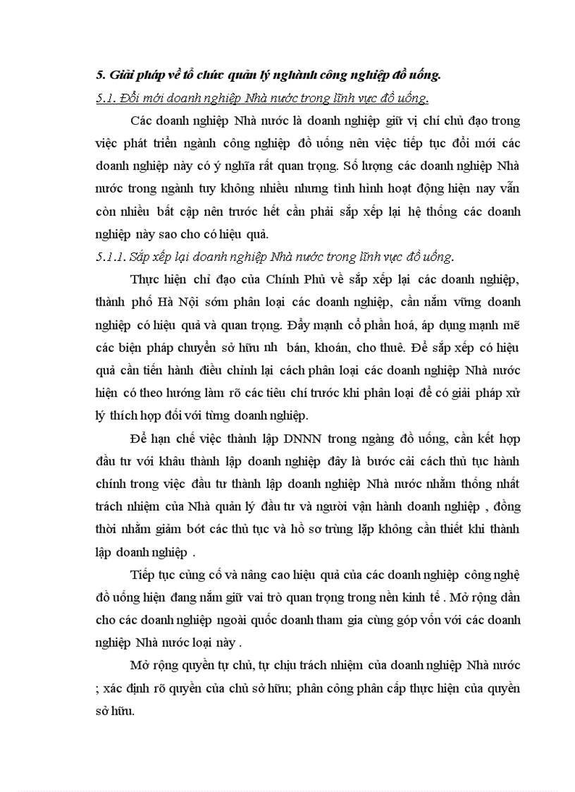 image for page Định hướng và một số giải pháp nhằm phát triển ngành công nghiệp đồ uống trên địa bàn thành phố Hà Nội giai đoạn 2001 2010