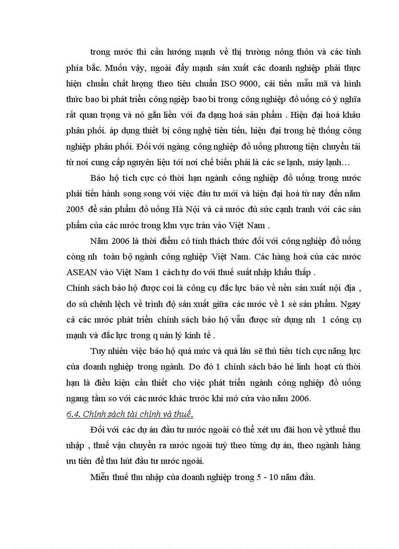 image for page Định hướng và một số giải pháp nhằm phát triển ngành công nghiệp đồ uống trên địa bàn thành phố Hà Nội giai đoạn 2001 2010