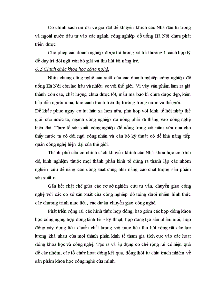 image for page Định hướng và một số giải pháp nhằm phát triển ngành công nghiệp đồ uống trên địa bàn thành phố Hà Nội giai đoạn 2001 2010