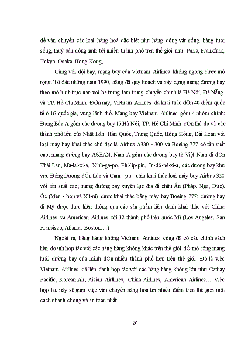 image for page Thực trạng hoạt động marketing dịch vụ chuyên chở hàng hoá xuất khẩu bằng đường hàng không của Vietnam Airlines trong thời gian qua 1