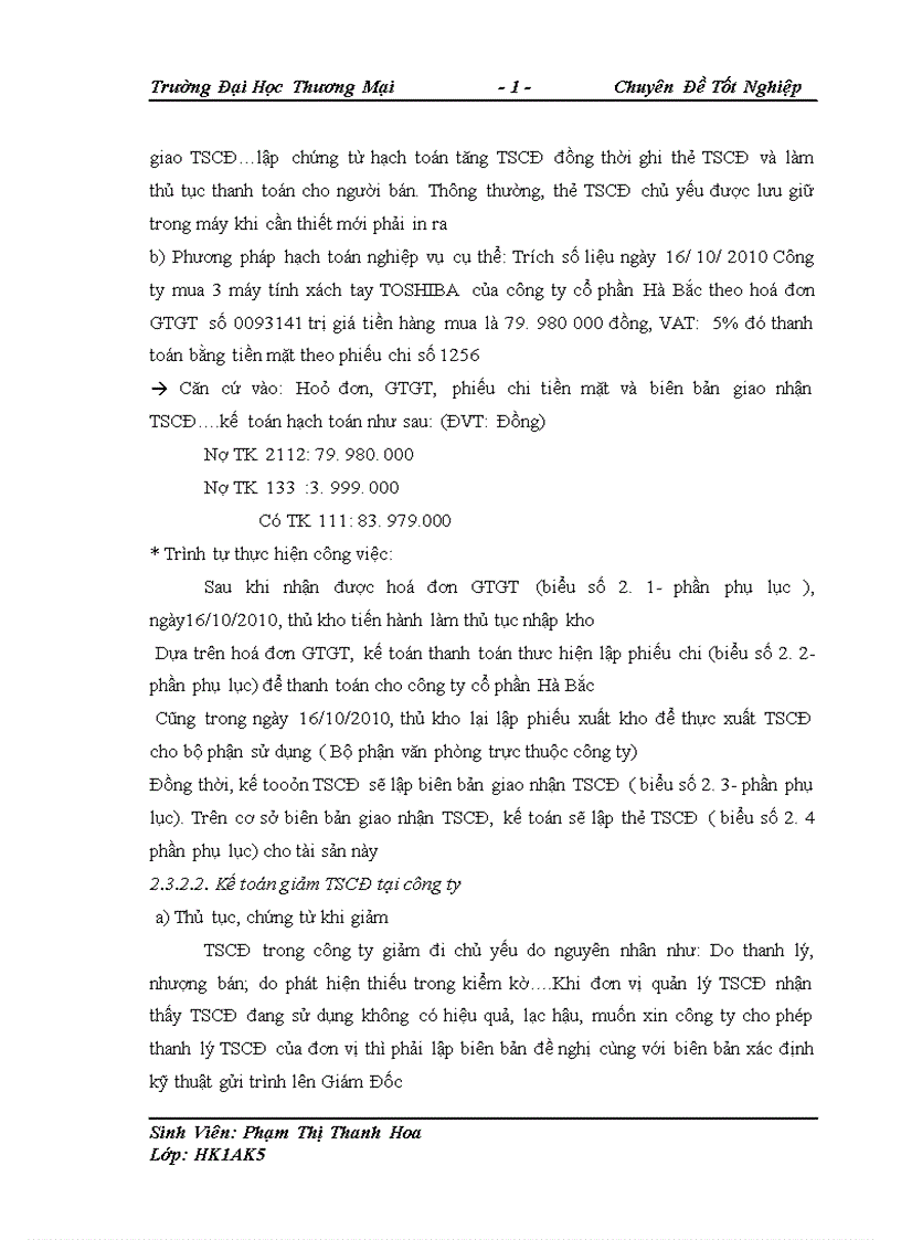 image for page Kế toán TSCĐ và những giải pháp hoàn thiện công tác kế toán TSCĐ tại công ty TNHH MTV Mai Linh Ninh Bình 1