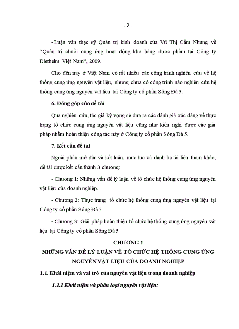 image for page Tổ chức hệ thống cung ứng nguyên vật liệu tại Công ty cổ phần Sông Đà 5