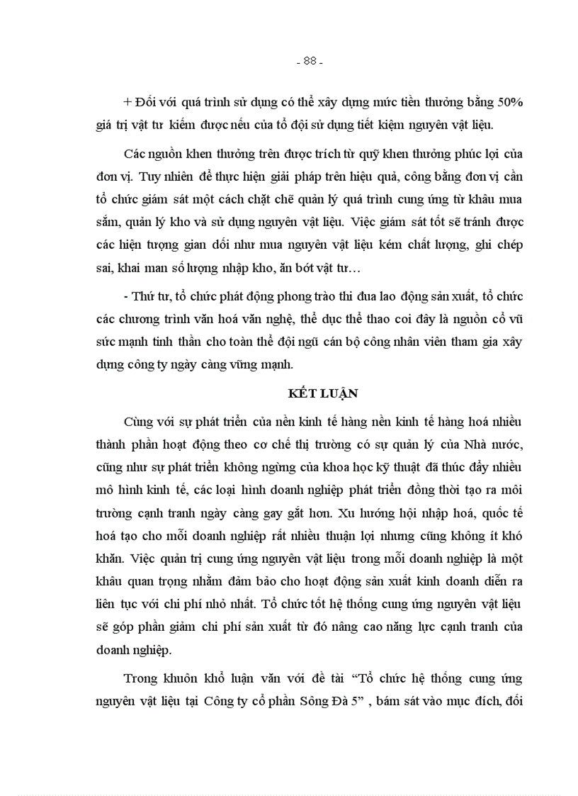 image for page Tổ chức hệ thống cung ứng nguyên vật liệu tại Công ty cổ phần Sông Đà 5