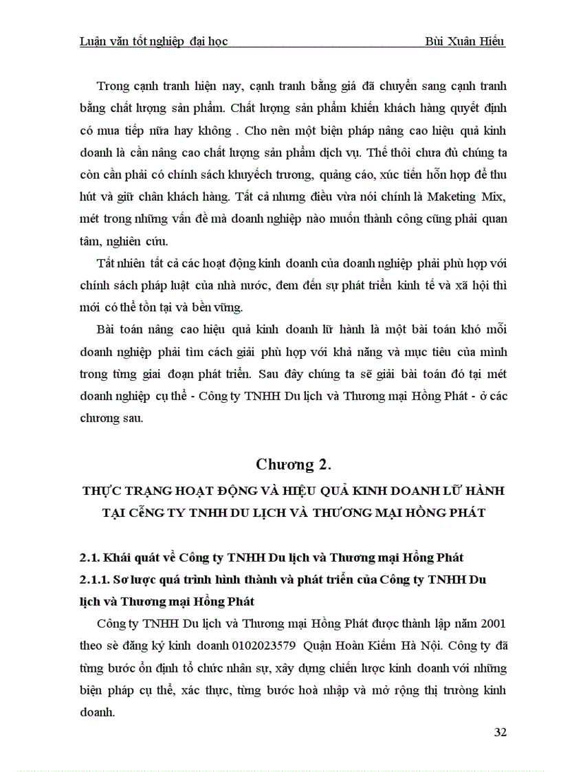 image for page Một số giải pháp nâng cao hiệu quả kinh doanh lữ hành ở Công ty TNHH Du lịch và Thương mại Hồng Phát