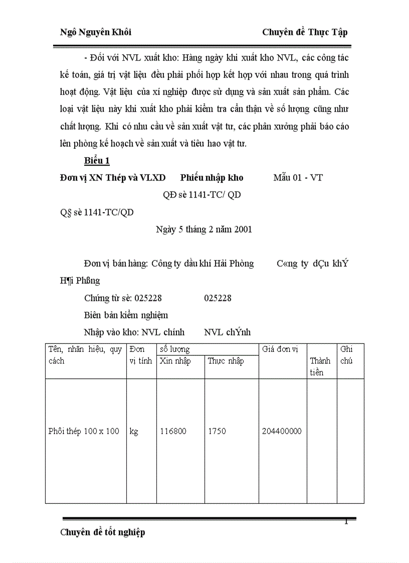 image for page Hoạch định nhu cầu nguyên vật liệu tại Xí nghiệp thép và vật liệu xây dựng Hà Nội