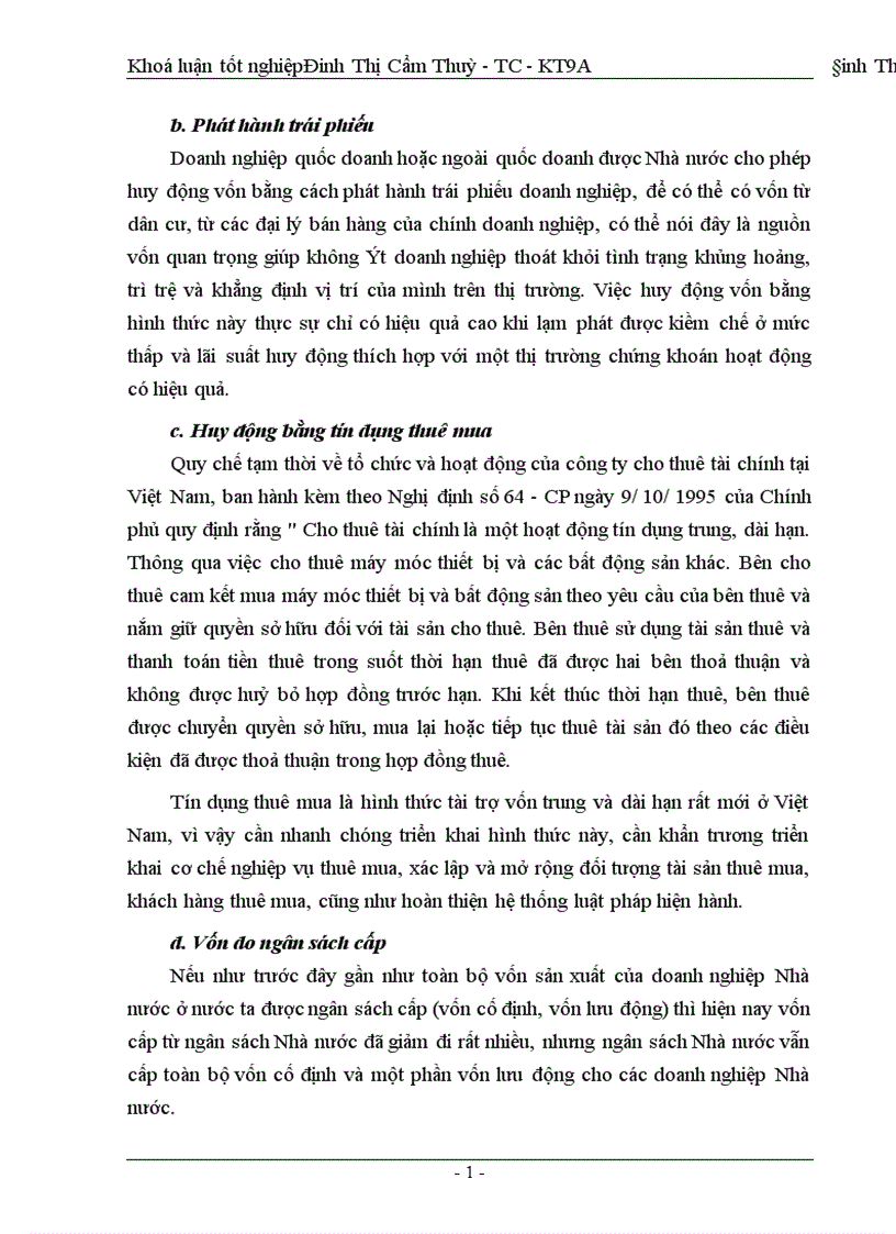 image for page Huy động vốn cho sản xuất kinh doanh ở xí nghiệp xây lắp điện công ty điện lực I 1