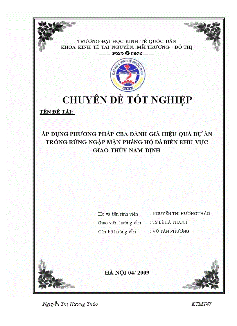 image for page Áp dụng phương pháp cba đánh giá hiệu quả dự án trồng rừng ngập mặn phòng hộ đê biển khu vực Giao Thủy Nam Định 1