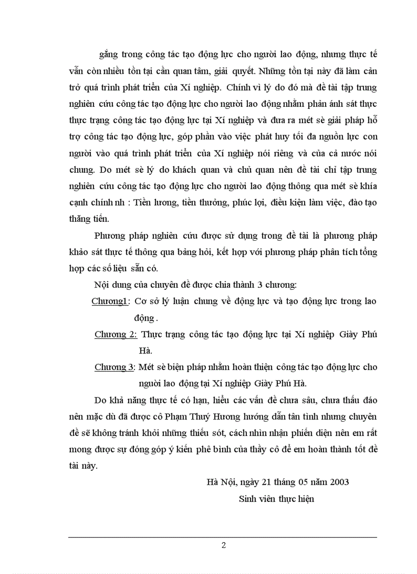image for page Một số biện pháp nhằm hoàn thiện công tác tạo động lực cho người lao động tại Xí nghiệp Giày Phú Hà 1