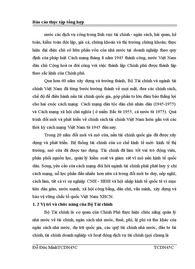 image for page Báo cáo thực tập tổng hợp của Bộ Tài chính