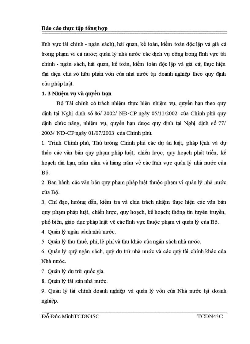 image for page Báo cáo thực tập tổng hợp của Bộ Tài chính